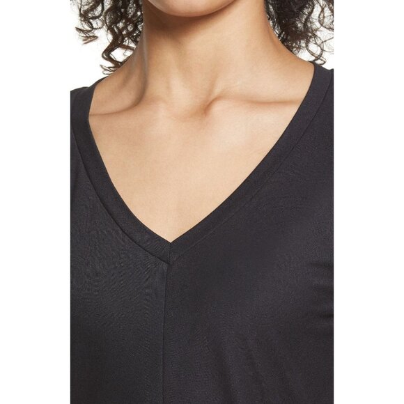 Bobeau Puff Sleeve Butter Top Womens Size XS Black V-Neck ¾ Sleeve Coquette NWOT - Picture 11 of 16